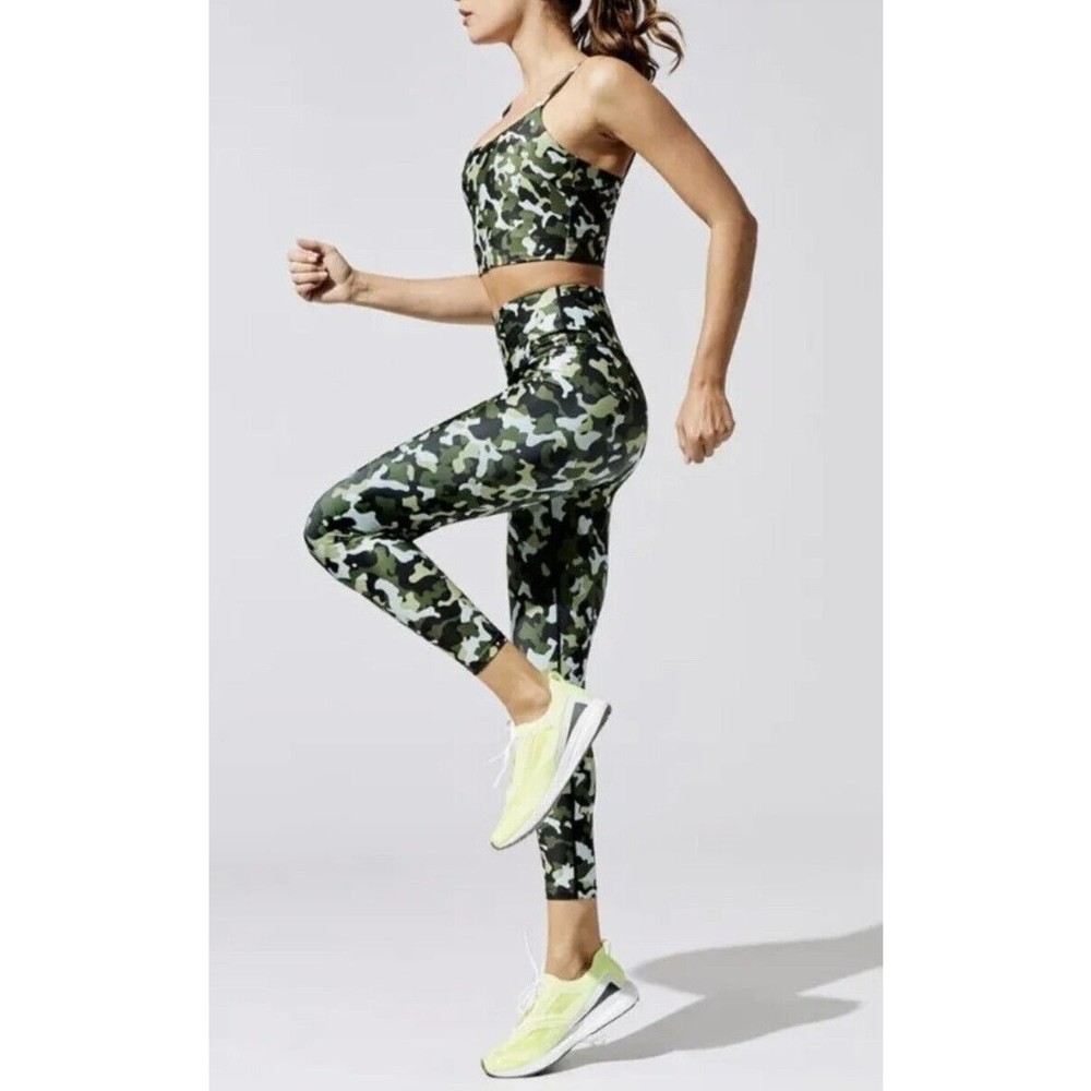 CARBON38 Green Camo High Rise Printed Leggings Size XS NWT